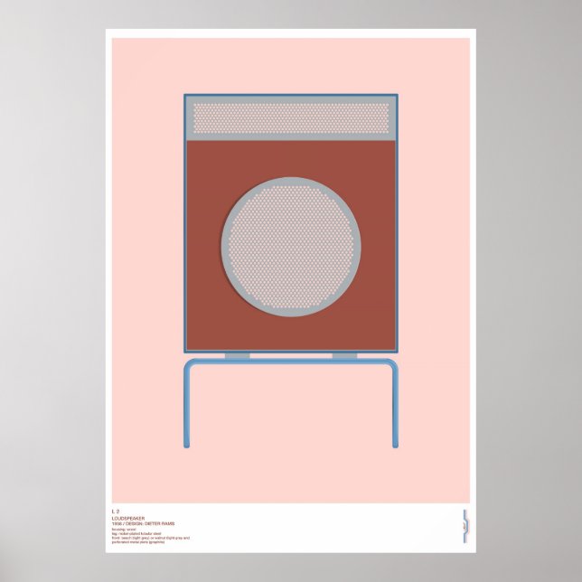 Póster Braun L2 Speaker - Dieter Rams (Frente)