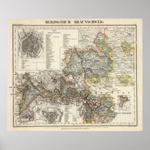 Póster Braunschweig y Wolfenbutte Alemania