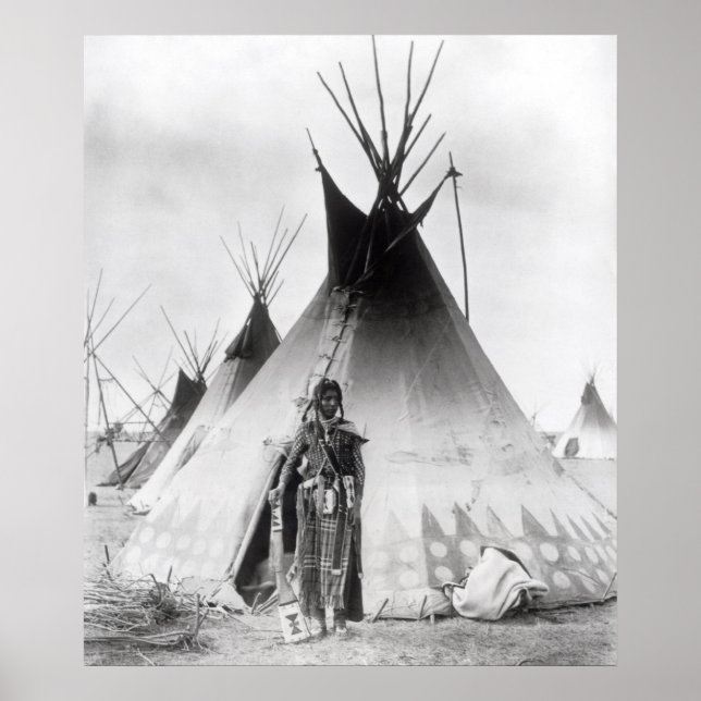 Póster Brave de los pies negros, cerca de Calgary, Albert (Frente)