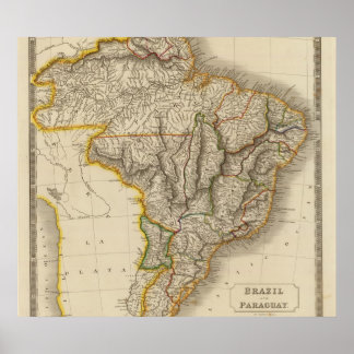 Póster Brazil and Paraguay