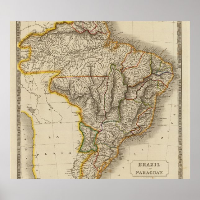Póster Brazil and Paraguay (Frente)
