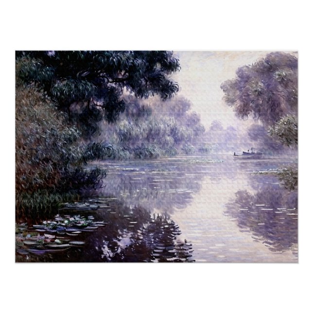 Póster Brazo del Sena cerca de Giverny en la niebla (Anverso)