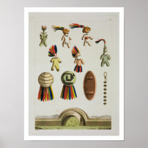 Póster Brazos mexicanos (litho del color)