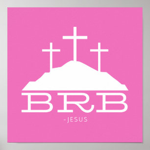 Póster BRB Jesús Cruz Calvario Religioso Pascua Cristiano