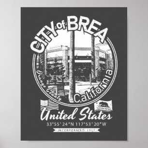 PÓSTER BREA CALIFORNIA - CIUDAD DE BREA CA