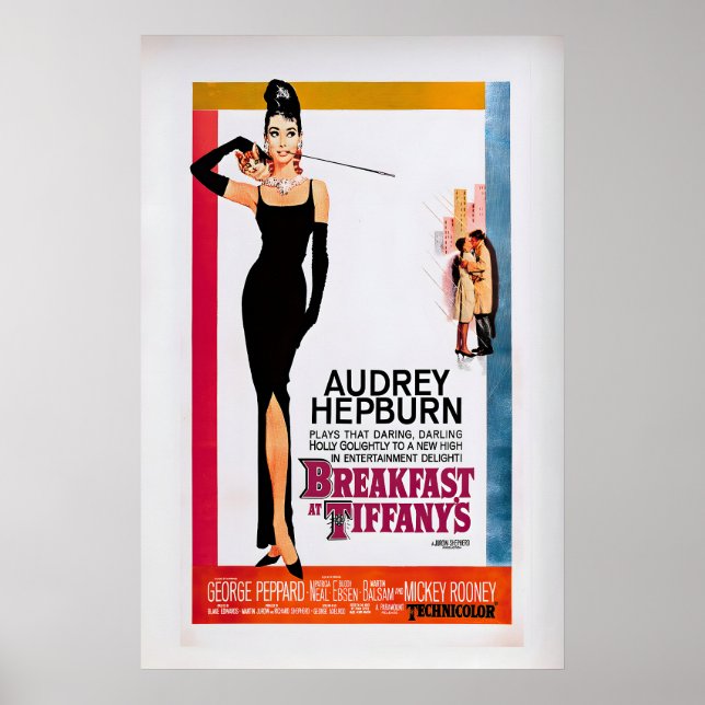 Póster Breakfast At Tiffany's Movie Poster Restored (Frente)