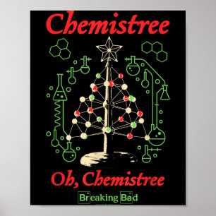Póster Breaking Bad Oh Chemistree Navidad Divertida Cienc