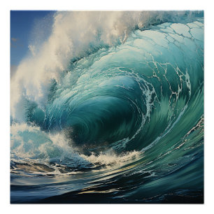 Póster Breaking Surf Painting