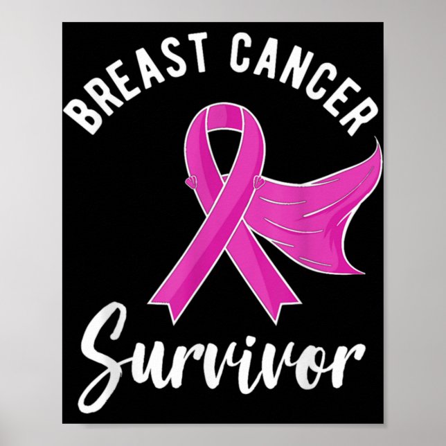 Póster Breast Cancer Awareness Women Survivor Nk  (Frente)