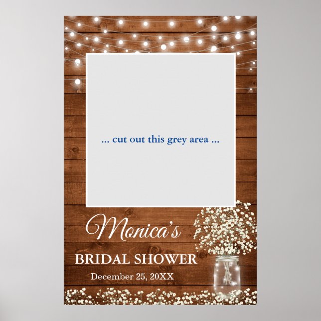 Póster Breath Mason Jar Bridal Shower Prop (Frente)