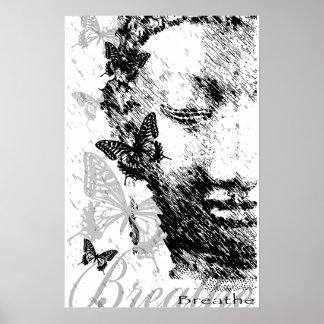 Póster Breathe Buddha Poster
