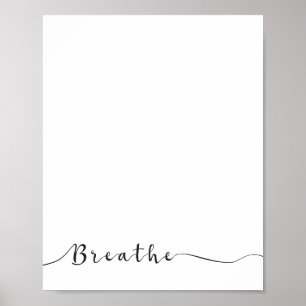 Póster Breathe Word Art Poster