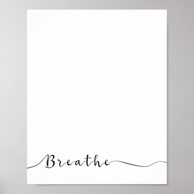 Póster Breathe Word Art Poster (Frente)