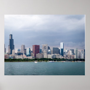 Póster Breathtaking Chicago Skyline Pictures