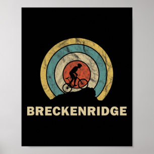 Póster Breckenridge Colorado Ciclismo Retro Mtb