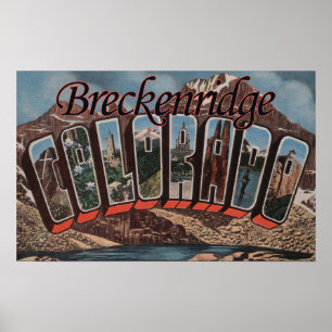 Póster Breckenridge, Colorado - escenas grandes de la