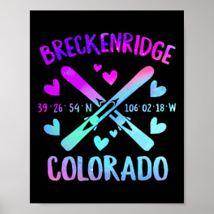 Póster Breckenridge Colorado Esquí Montaña Snowboard