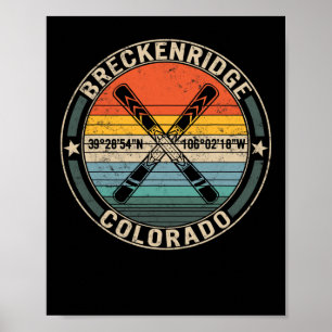Póster Breckenridge Colorado Esquí Montaña Snowboard