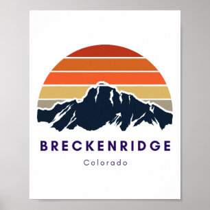 Póster Breckenridge Colorado Gifts Senderismo Esquí Breck