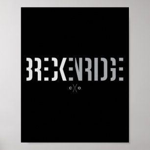Póster Breckenridge Colorado Graphic Ski