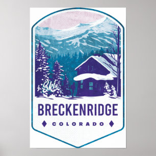Póster Breckenridge Colorado Ski Badge