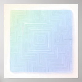 Póster Breezy Luminous Labyrinth Wallpaper and Art Print