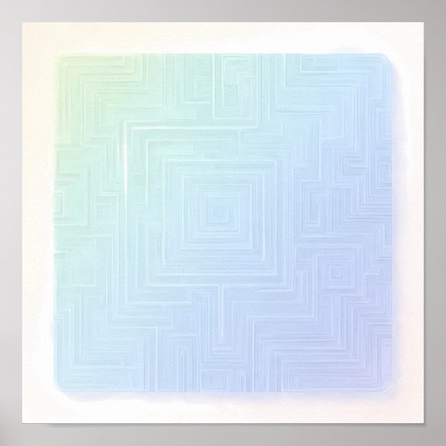 Póster Breezy Luminous Labyrinth Wallpaper and Art Print (Frente)
