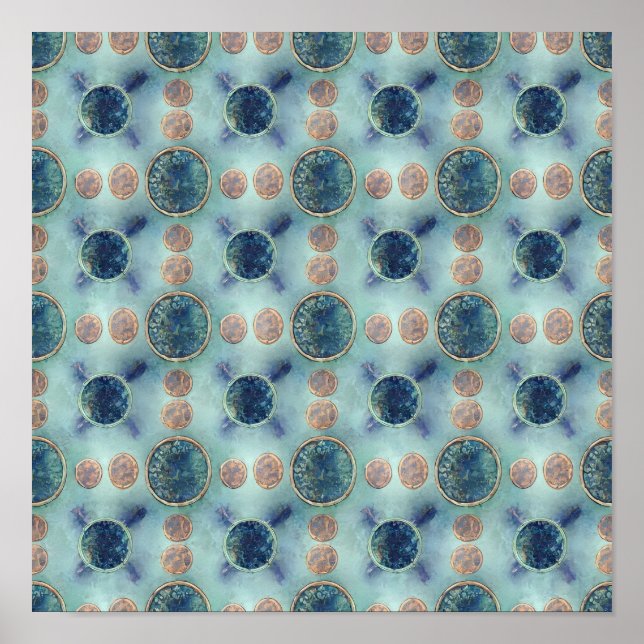 Póster Breezy Patina Wallpaper with Ethereal Mist Texture (Frente)