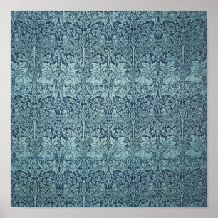 Póster Brer Rabbit por William Morris, patrón textil