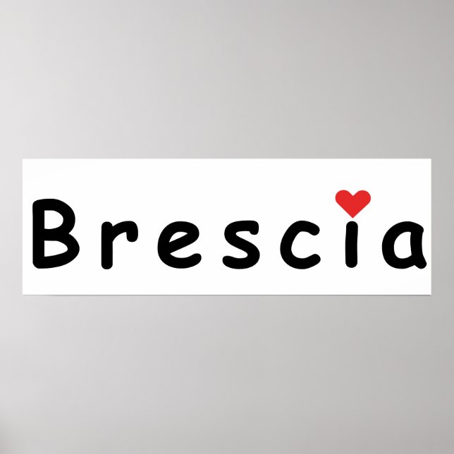 Póster Brescia Italia, amo a Brescia (Frente)