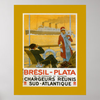 Póster Bresil-Plata