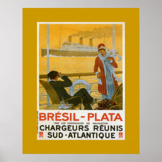 Póster Bresil-Plata