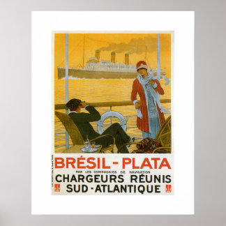 Póster Bresil-Plata