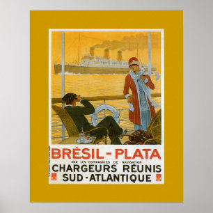 Póster Bresil-Plata