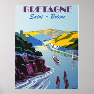 Póster Bretagne de época - Francia de Bretaña