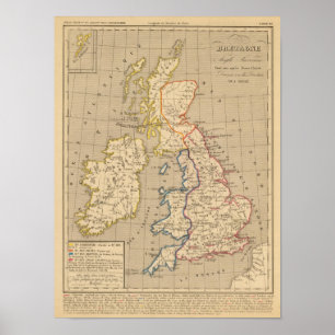 Póster Bretaña Saxonne Anglo, Jesucristo de 600 apres de