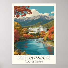 Póster Bretton Woods Nuevo Hampshire Otoño