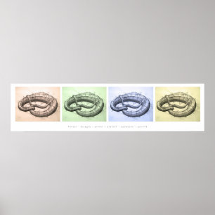 Póster Brezeln multicolores