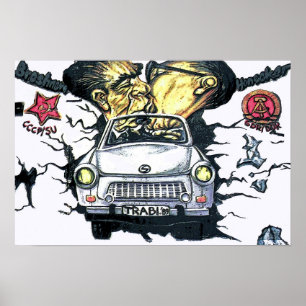 Póster Brezhnev & Honecker, Trabant Car , Berlín (pst)