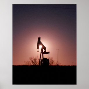 Póster ~ Brian J. Palfrey de la puesta del sol de Tejas