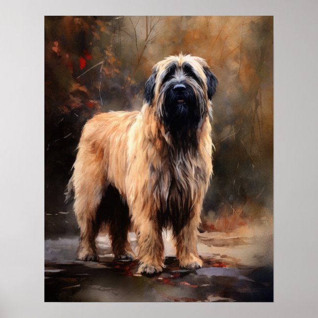 Póster Briard Dog Art Print Poster (Frente)