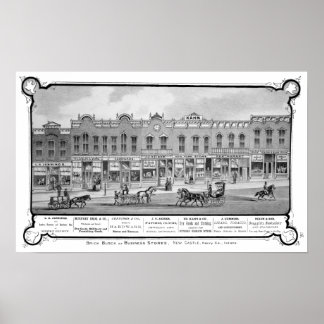 Póster Brick Business Row Nuevo Castillo Indiana