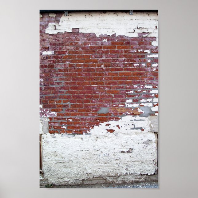 Póster Brick Wall Copy Space Ready For Text Canvas Print (Frente)