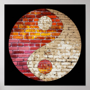 Póster Brick Yin Yang Poster