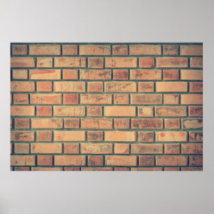 Póster Bricks wall stone wall brick wall