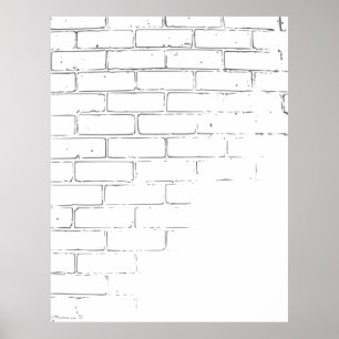 Póster Bricks wall texture background