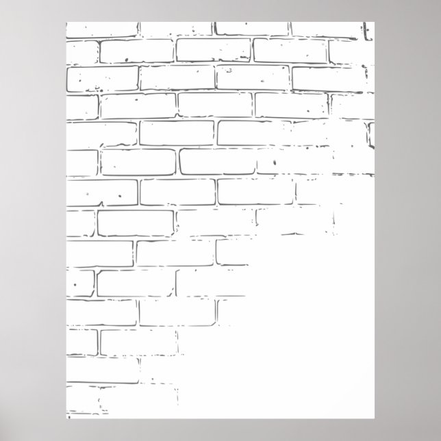 Póster Bricks wall texture background (Frente)