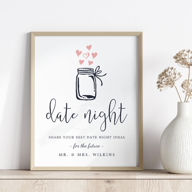 Póster Bridal Shower Date Night Jar Rótulo (Subido por el creador)