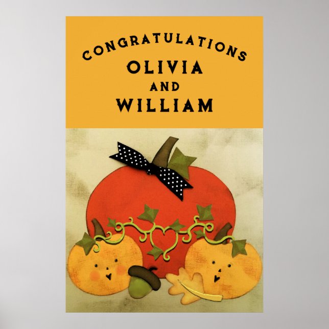 Póster Bridal Shower Wedding Congrats (Frente)