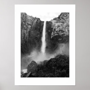 Póster Bridalveil cae en blanco y negro